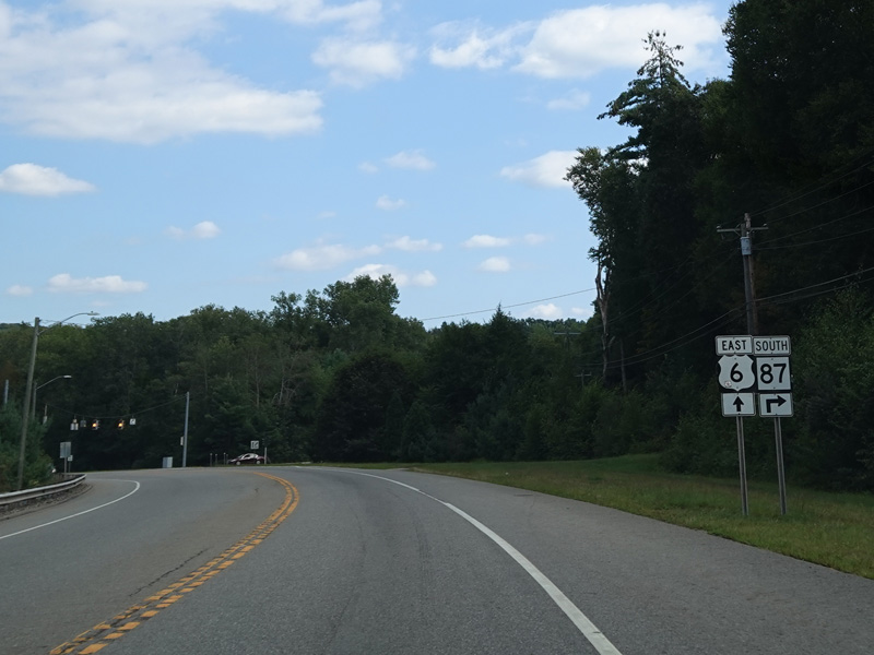 File photo: The US 6–Route 87 junction in Andover in September 2023, before the proposed signal replacement.