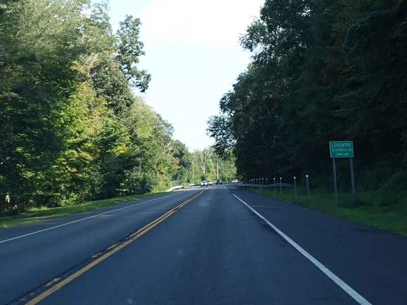 File photo: US 6 eastbound entering Coventry in September 2023; the image predates the 2026 resurfacing work.