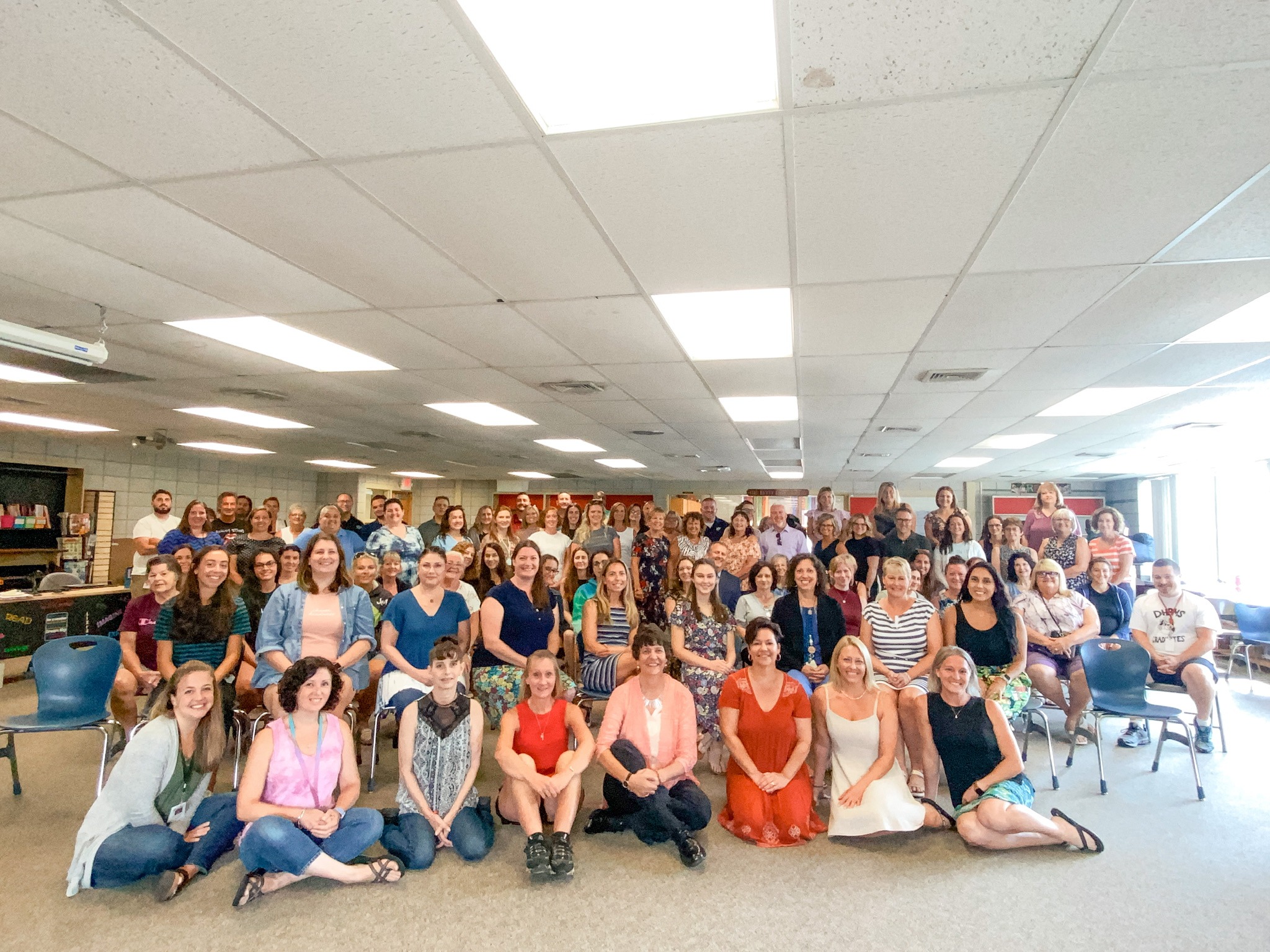 File photo: Canterbury Public Schools staff in a district-published group photograph. Not the tutoring program or grant announcement.