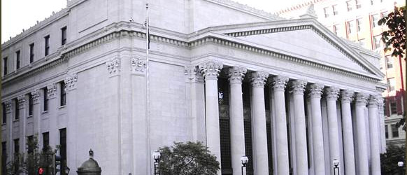 File photo: the federal courthouse in New Haven, Connecticut. Not a photograph of the reported court proceeding.