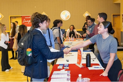 Students meet with accounting firms at Eastern’s October 1, 2026 Accounting Fair.