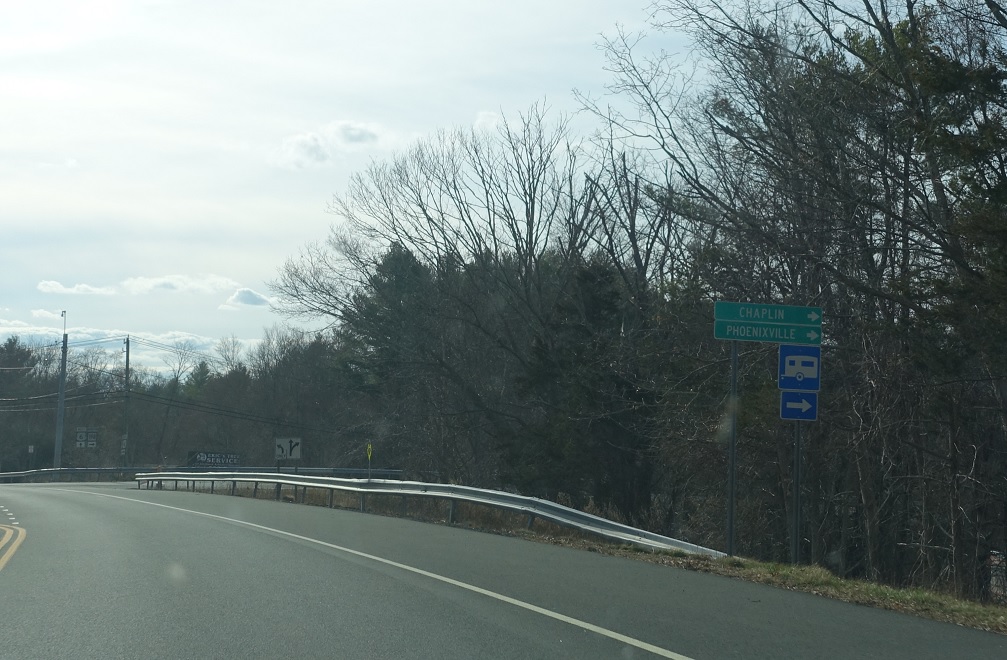 File photo: US 6 approaching the Route 198 junction in Chaplin. This photograph predates the proposed traffic-signal replacement.