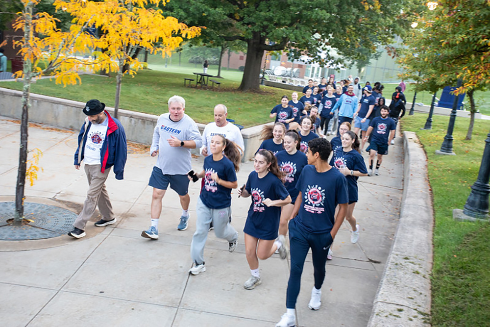 Participants set off during Eastern’s 13th Annual Poverty Awareness Marathon on October 2, 2026.