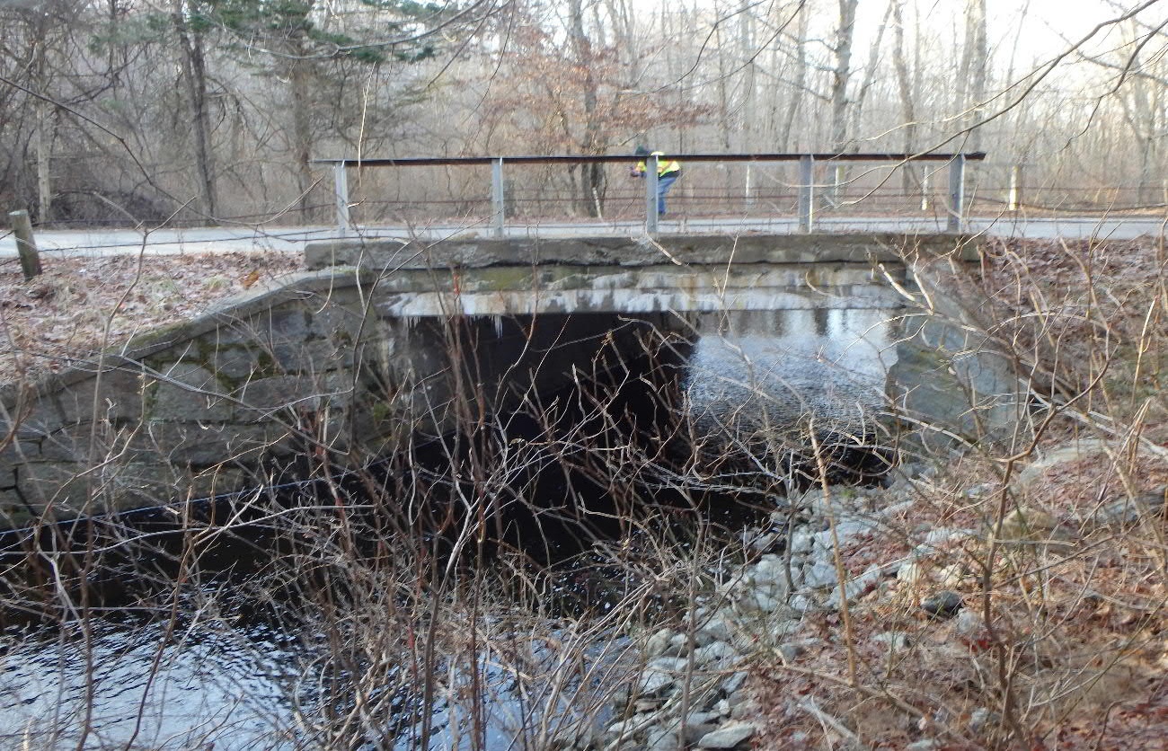 File photo: The north side of the Kemp Road bridge over Kimball Pond Brook in Scotland, photographed during a December 15, 2020 inspection.