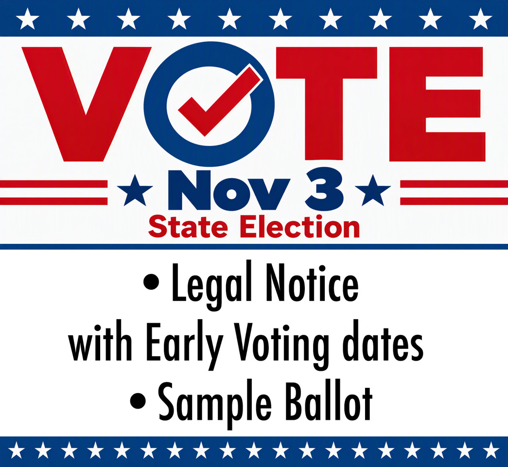 Original Town of Somers November3,2026 election notice artwork.