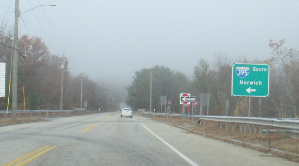 File photo: Route 200 at the I-395 interchange in Thompson, before the bridge replacement project.