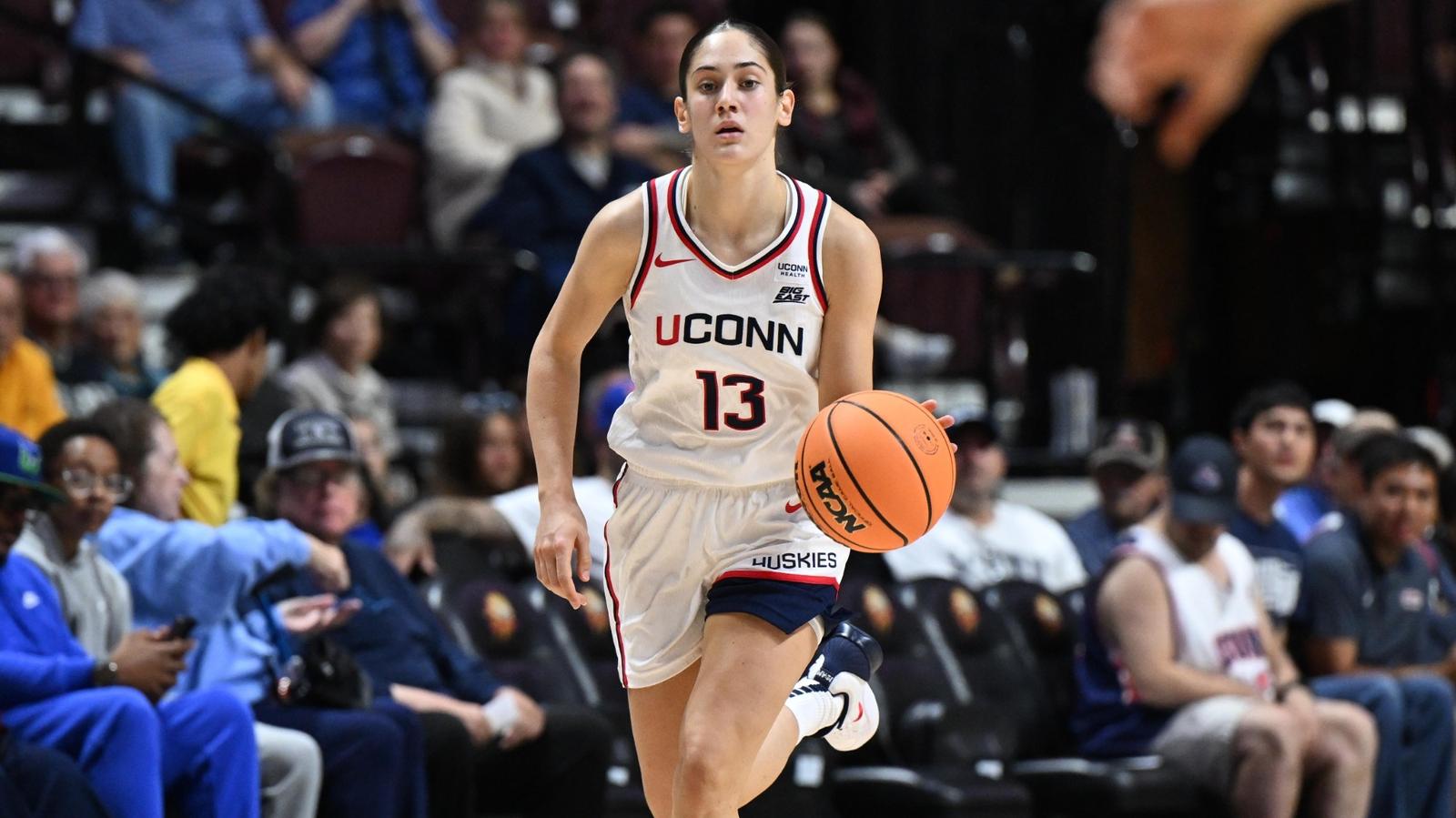 File photo: UConn women’s basketball. Not a photograph establishing the current roster or exhibition result.
