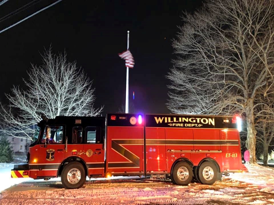 File photo: Willington Fire Department No. 1 vehicle. This is an archival department photo, not the incident reported.