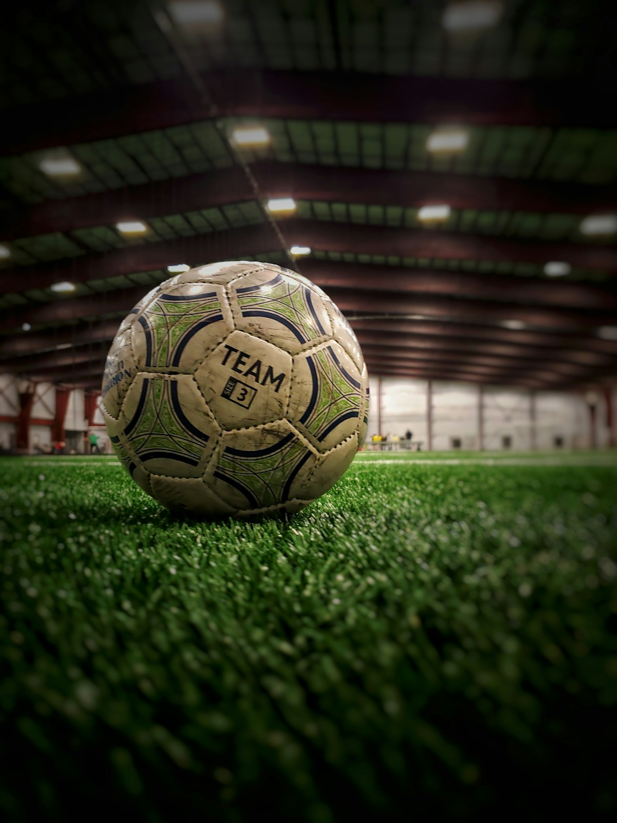Generic soccer ball on artificial turf; not the match described